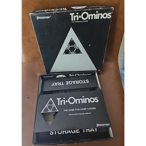 Vintage 1968 Pressman Tri-Ominos The Triangle Classic Tile Game #4420 - Complete
